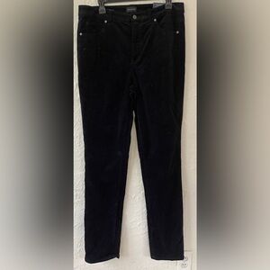 NWT Talbots Slimming Navy Blue Cotton Blend Corduroy Straight Leg Pants; 10L